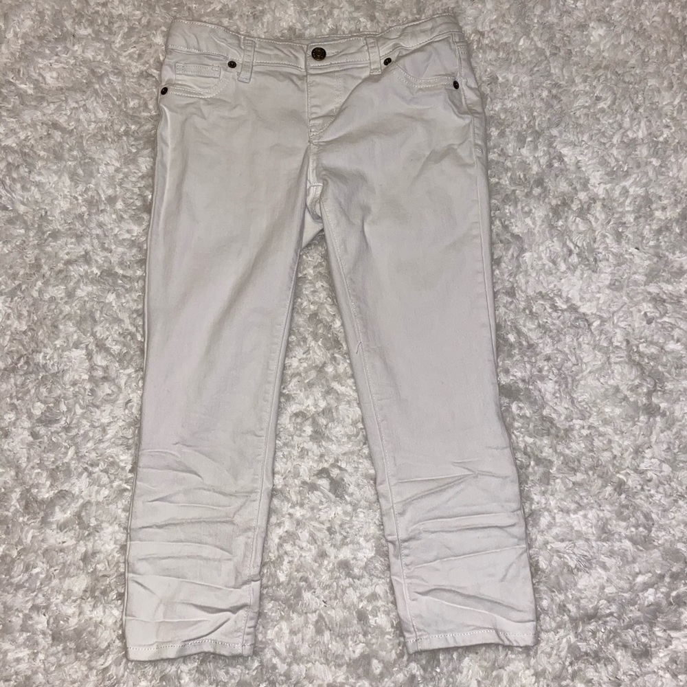 Kids White Capris